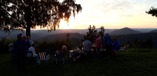 Wanderung Sonnenuntergang an der Hirtzeck-Aussicht, 
05. September 2021